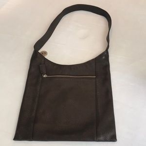 The Sak leather bag dark brown 10x11 27”handle